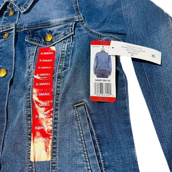 Seven7 Women's Kramer Highline Denim Jacket - Modern Twist on Classic Style Size - Picture 9 of 9